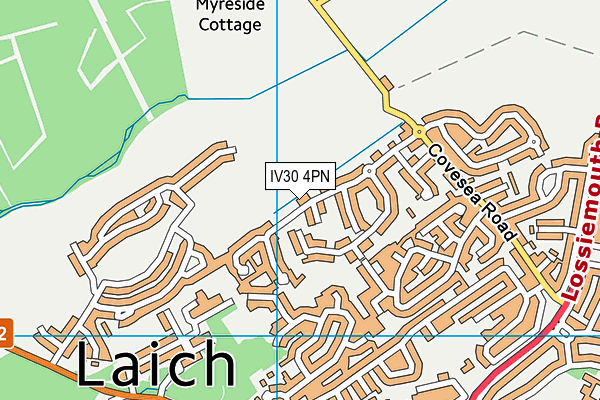 IV30 4PN map - OS VectorMap District (Ordnance Survey)