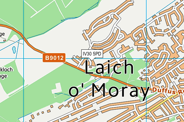 IV30 5PD map - OS VectorMap District (Ordnance Survey)