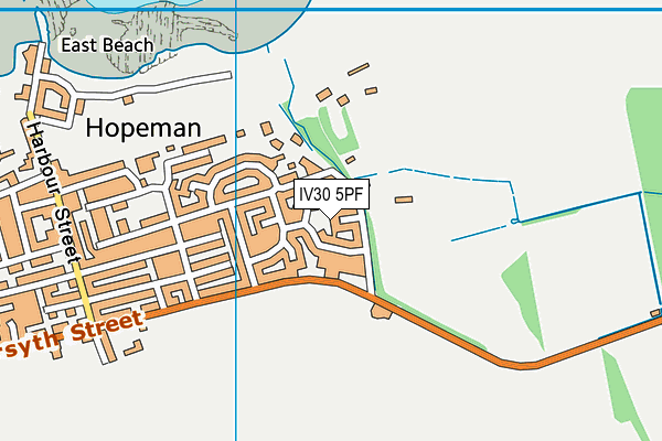 IV30 5PF map - OS VectorMap District (Ordnance Survey)
