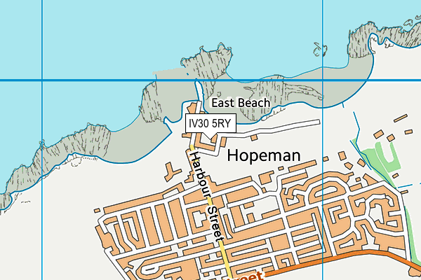 IV30 5RY map - OS VectorMap District (Ordnance Survey)