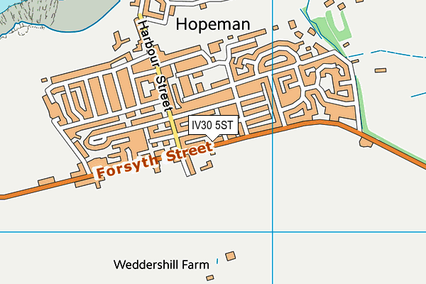 IV30 5ST map - OS VectorMap District (Ordnance Survey)