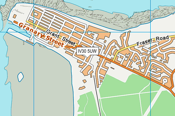 IV30 5UW map - OS VectorMap District (Ordnance Survey)