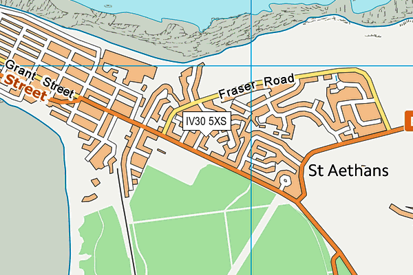 IV30 5XS map - OS VectorMap District (Ordnance Survey)