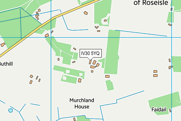 IV30 5YQ map - OS VectorMap District (Ordnance Survey)
