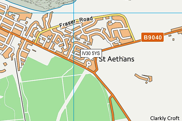 IV30 5YS map - OS VectorMap District (Ordnance Survey)
