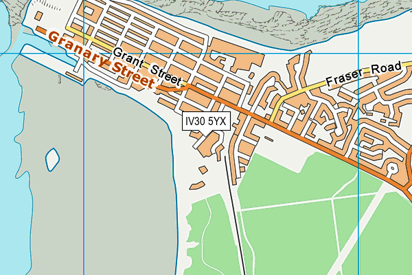 IV30 5YX map - OS VectorMap District (Ordnance Survey)