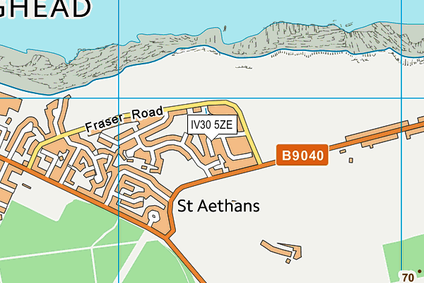 IV30 5ZE map - OS VectorMap District (Ordnance Survey)