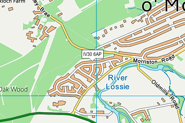 IV30 6AP map - OS VectorMap District (Ordnance Survey)