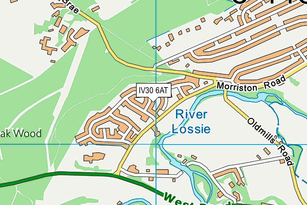 IV30 6AT map - OS VectorMap District (Ordnance Survey)