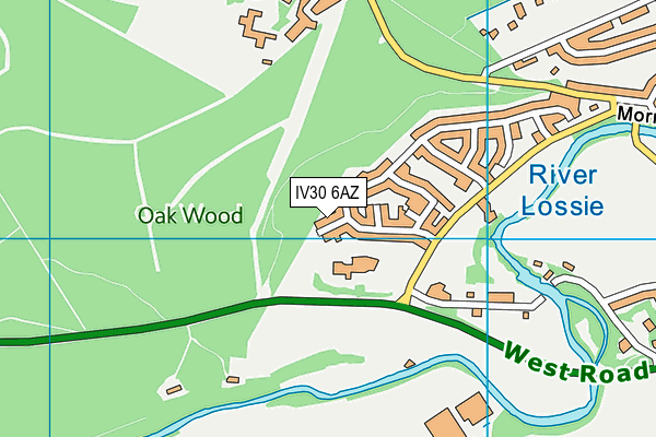 IV30 6AZ map - OS VectorMap District (Ordnance Survey)