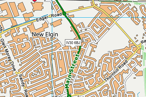 IV30 6BJ map - OS VectorMap District (Ordnance Survey)