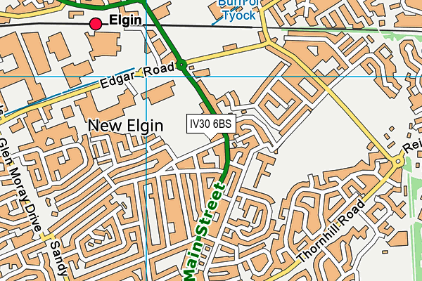 IV30 6BS map - OS VectorMap District (Ordnance Survey)