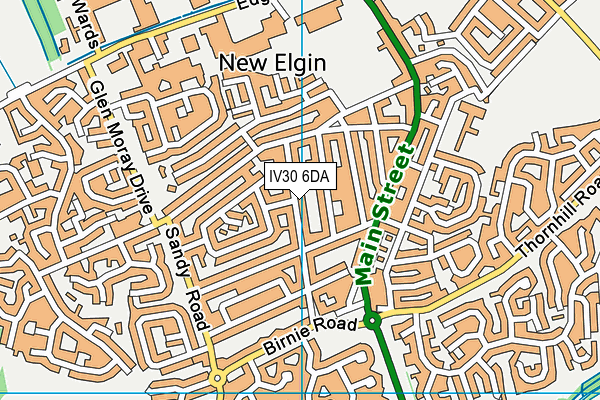 IV30 6DA map - OS VectorMap District (Ordnance Survey)