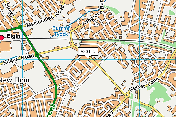 IV30 6DJ map - OS VectorMap District (Ordnance Survey)