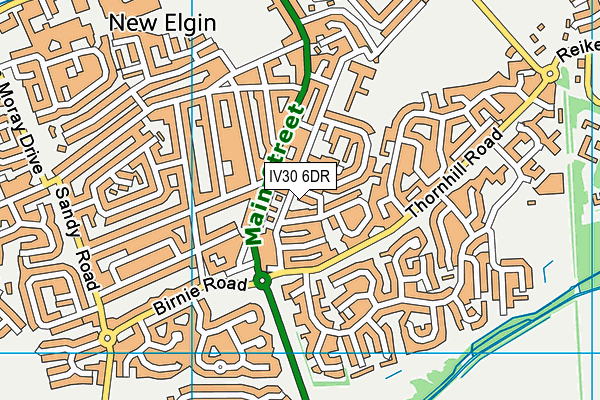 IV30 6DR map - OS VectorMap District (Ordnance Survey)