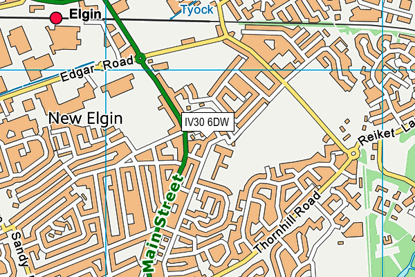 IV30 6DW map - OS VectorMap District (Ordnance Survey)