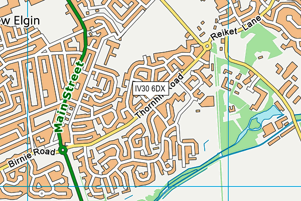 IV30 6DX map - OS VectorMap District (Ordnance Survey)