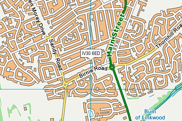 IV30 6ED map - OS VectorMap District (Ordnance Survey)