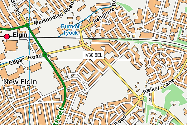 IV30 6EL map - OS VectorMap District (Ordnance Survey)