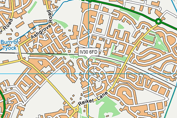 IV30 6FD map - OS VectorMap District (Ordnance Survey)