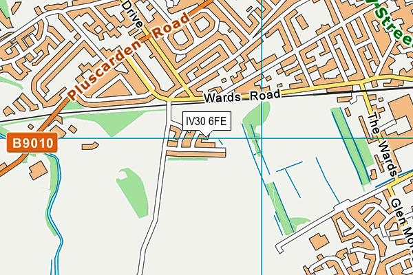 IV30 6FE map - OS VectorMap District (Ordnance Survey)