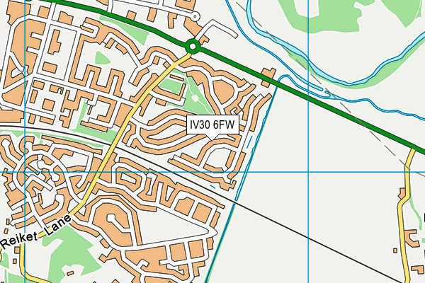 IV30 6FW map - OS VectorMap District (Ordnance Survey)