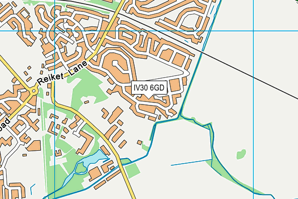 IV30 6GD map - OS VectorMap District (Ordnance Survey)