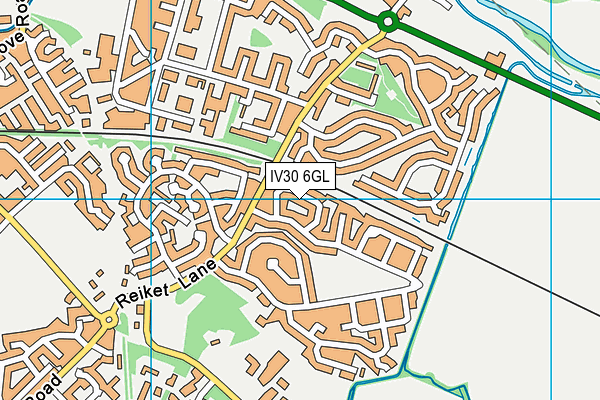 IV30 6GL map - OS VectorMap District (Ordnance Survey)