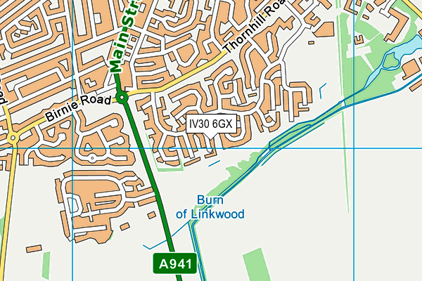 IV30 6GX map - OS VectorMap District (Ordnance Survey)