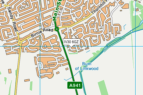 IV30 6GZ map - OS VectorMap District (Ordnance Survey)