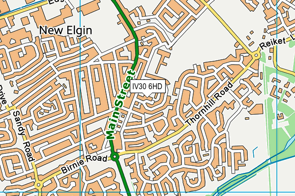 IV30 6HD map - OS VectorMap District (Ordnance Survey)