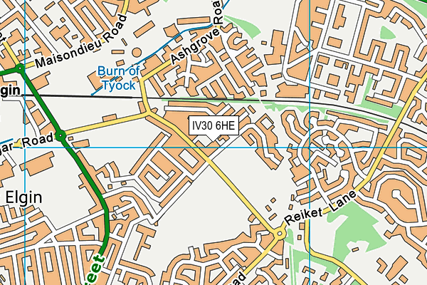 IV30 6HE map - OS VectorMap District (Ordnance Survey)