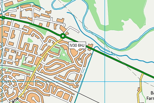 IV30 6HJ map - OS VectorMap District (Ordnance Survey)