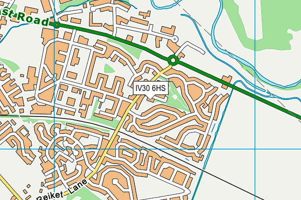 IV30 6HS map - OS VectorMap District (Ordnance Survey)
