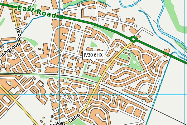 IV30 6HX map - OS VectorMap District (Ordnance Survey)