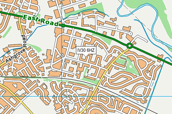 IV30 6HZ map - OS VectorMap District (Ordnance Survey)