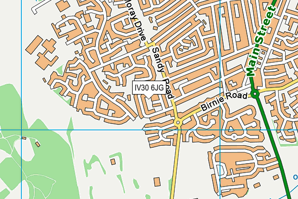 IV30 6JG map - OS VectorMap District (Ordnance Survey)