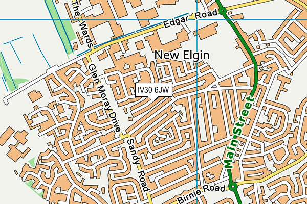 IV30 6JW map - OS VectorMap District (Ordnance Survey)