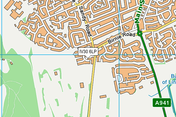 IV30 6LP map - OS VectorMap District (Ordnance Survey)