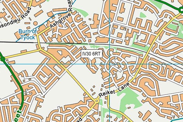 IV30 6RT map - OS VectorMap District (Ordnance Survey)