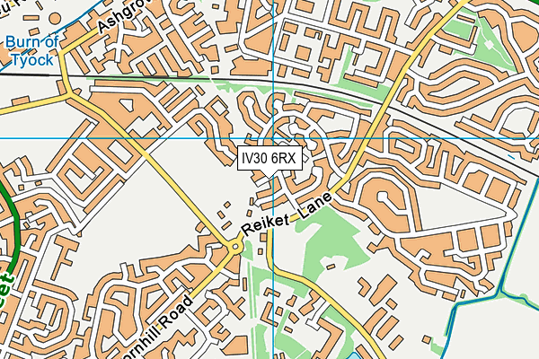 IV30 6RX map - OS VectorMap District (Ordnance Survey)