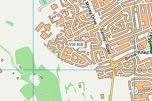IV30 6UE map - OS VectorMap District (Ordnance Survey)