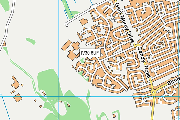 IV30 6UF map - OS VectorMap District (Ordnance Survey)