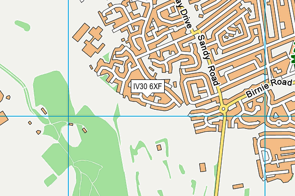IV30 6XF map - OS VectorMap District (Ordnance Survey)
