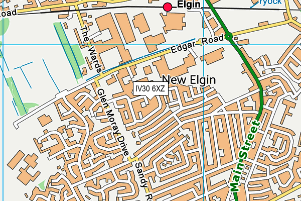 IV30 6XZ map - OS VectorMap District (Ordnance Survey)