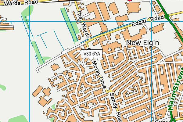 IV30 6YA map - OS VectorMap District (Ordnance Survey)