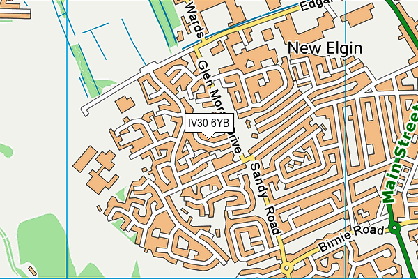 IV30 6YB map - OS VectorMap District (Ordnance Survey)