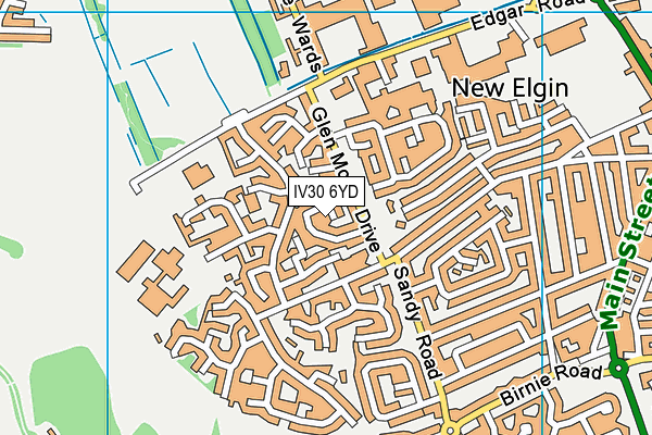 IV30 6YD map - OS VectorMap District (Ordnance Survey)