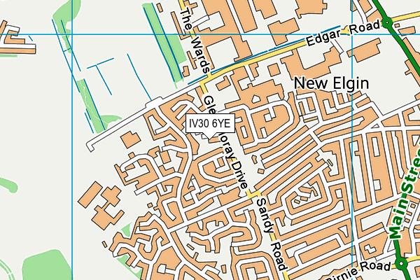 IV30 6YE map - OS VectorMap District (Ordnance Survey)