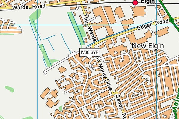 IV30 6YF map - OS VectorMap District (Ordnance Survey)